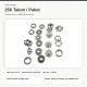 8 mm / 0.31 in Anthracite Stainless Ring-Style Prong Snap Fasteners, 250 Sets/Pack ERBCLK0008PANT