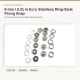 8 mm / 0.31 in Ecru Stainless Ring-Style Prong Snap Fasteners for babywear and children's clothing, 250 sets per pack