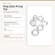8 mm / 0.31 in Ecru Stainless Ring-Style Prong Snap Fasteners for babywear and children's clothing, 250 sets per pack