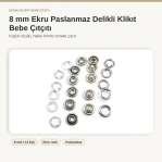 8 mm / 0.31 in Ecru Stainless Ring-Style Prong Snap Fasteners, 250 Sets/Pack ERBCLK0008PE