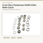 8 mm / 0.31 in Ecru Stainless Ring-Style Prong Snap Fasteners, 250 Sets/Pack ERBCLK0008PE