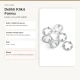 8 mm / 0.31 in Ecru Stainless Ring-Style Prong Snap Fasteners for babywear and children's clothing, 250 sets per pack