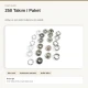 8 mm / 0.31 in Ecru Stainless Ring-Style Prong Snap Fasteners for babywear and children's clothing, 250 sets per pack