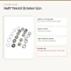 8 mm / 0.31 in Ecru Stainless Ring-Style Prong Snap Fasteners for babywear and children's clothing, 250 sets per pack