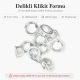 8 mm / 0.31 in Optical White Stainless Ring-Style Prong Snap Fasteners for babywear and light garments