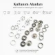 8 mm / 0.31 in Optical White Stainless Ring-Style Prong Snap Fasteners for babywear and light garments