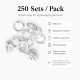 8 mm / 0.31 in Optical White Stainless Ring-Style Prong Snap Fasteners for babywear and light garments