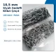 10.5 mm Black Pearl Stainless Prong Snap Fasteners for textile applications, 100 sets per pack