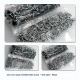 10.5 mm Black Pearl Stainless Prong Snap Fasteners for textile applications, 100 sets per pack