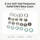 8 mm / 0.31 in Soft Green Stainless Ring-Style Prong Snap Fasteners for babywear and light garments