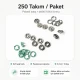8 mm / 0.31 in Soft Green Stainless Ring-Style Prong Snap Fasteners for babywear and light garments