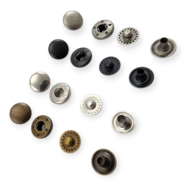 Stainless Snap Button (VT2) 10 mm 16L / 25/64" - Durable and Stylish Stainless 10 mm 16L / 25/64" Snap Fastaners VT2 Snap Fasteners TUC00P10