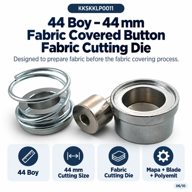 44L 28 mm 1.10 in fabric covered button die