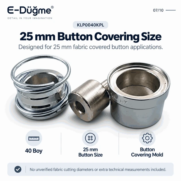 40L 25 mm 0.98 in fabric covered button die
