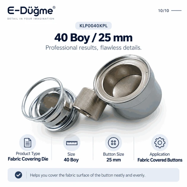 40L 25 mm 0.98 in fabric covered button die
