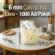6 mm Çakma İnci Krem Renk ( 1000 ad / Paket)  INC0006CRM