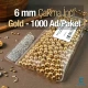 6 mm Çakma İnci Gold Renk ( 1000 ad / Paket)  INC0006GLD