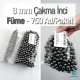 8 mm Imitation Pearls, Black Nickel Color (750 pieces/Pack) INC0008BN