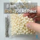 8 mm Çakma İnci Krem Renk ( 750 ad / Paket) INC0008CRM