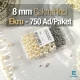 8 mm Çakma İnci Krem Renk ( 750 ad / Paket) INC0008CRM