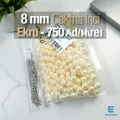 8 mm Çakma İnci  Krem Renk ( 750 ad / Paket)  INC0008CRM