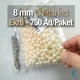 8 mm Çakma İnci Krem Renk ( 750 ad / Paket) INC0008CRM