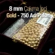 8 mm Çakma İnci Gold Renk ( 750 ad / Paket)  INC0008GLD