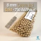 8 mm Çakma İnci Gold Renk ( 750 ad / Paket)  INC0008GLD