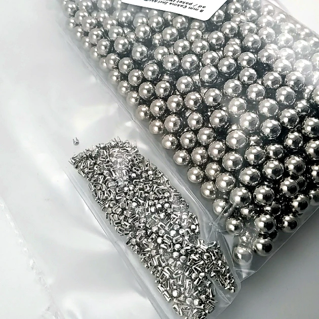 8 mm Çakma İnci Nikel Renk ( 750 ad / Paket)  INC0008SLN