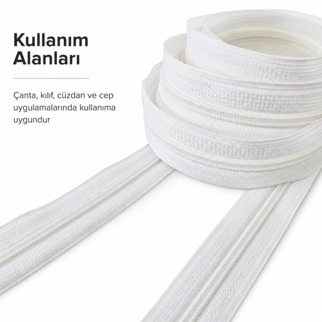 Nylon #3 Ribbon Zipper in various colors