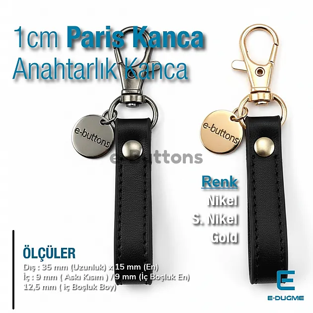 Keychain Hook 9 mm Spring Swivel Hooks - Paris Hook - Parrot Hook A 510