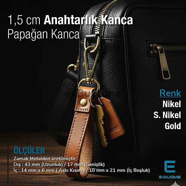Papağan Kanca 14 mm Badem Kanca - Yaylı Döner Kanca A 530
