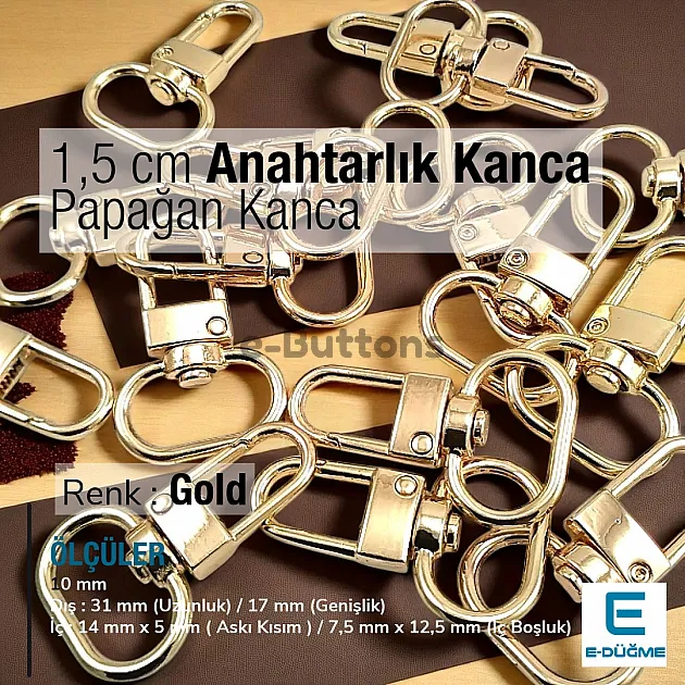 Lock Hook 14 mm Parrot Hook - Spring Swivel Hook A 546