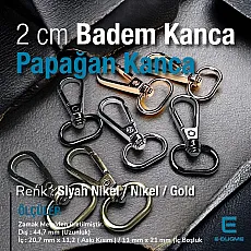 Almond Hook Snap Hook 20 mm Metal Lobster Claw Clasps  A 548