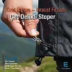 Metal Stoper 4,5 mm Delik Çaplı İki Delikli Şık ve Estetik Model - Zamak Stoper CGT0001