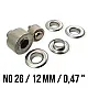 Eyelet Mold For 15/32" Grommets - 12 mm Eyelet Diel KLP0026