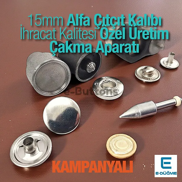 Application Tool 15 mm Snap Button Fastening Mold KLP0055K15