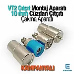 Snap Fasteners VT2 Mounting Dies 10 mm - 0,39 " Fastening Mold KLP00VT2-10