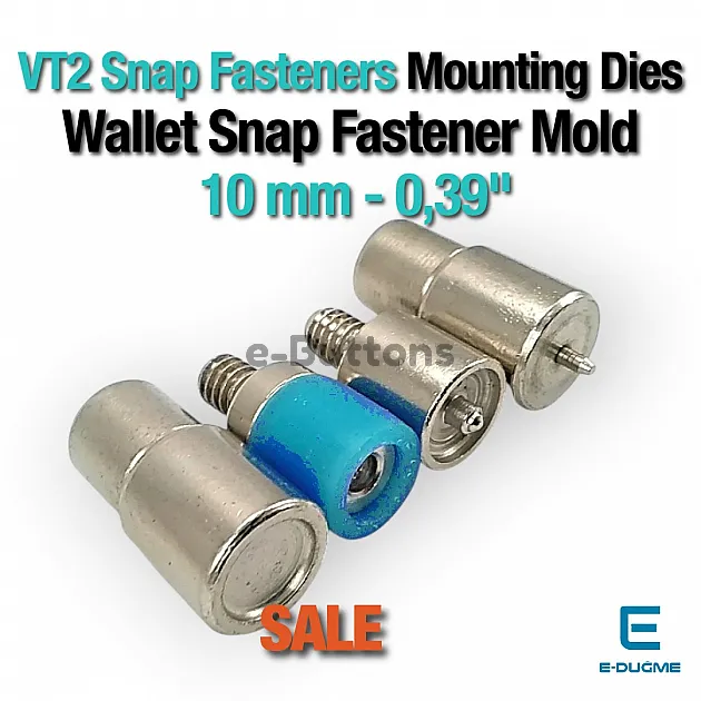 Snap Fasteners VT2 Mounting Dies 10 mm - 0,39 " Fastening Mold KLP00VT2-10