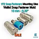 Snap Fasteners VT2 Mounting Dies 10 mm - 0,39 " Fastening Mold KLP00VT2-10