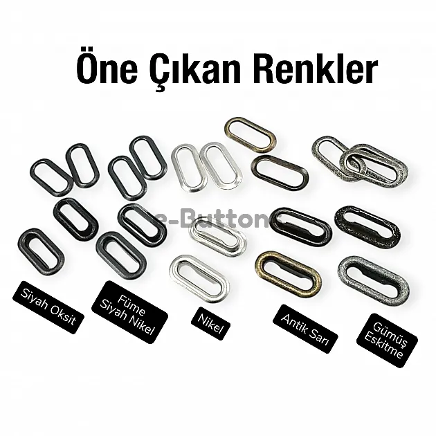 Oval Eyelet 3 cm Brass Metal K0007