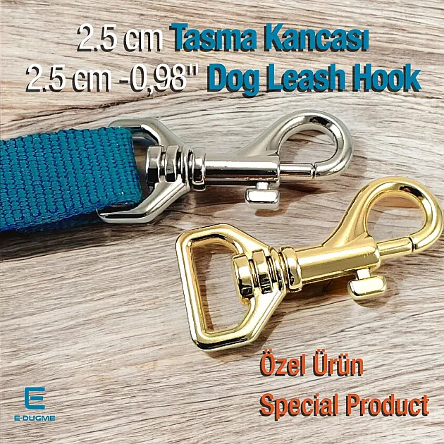 2.5 cm 0.98" Sailor Hook - Leash Hook - Spring Swivel Hook Special Metal Coating GZ0025TS
