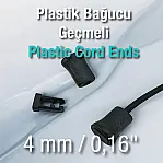 Plastic Cord End Compression - Interlocking Aesthetic Model H009006