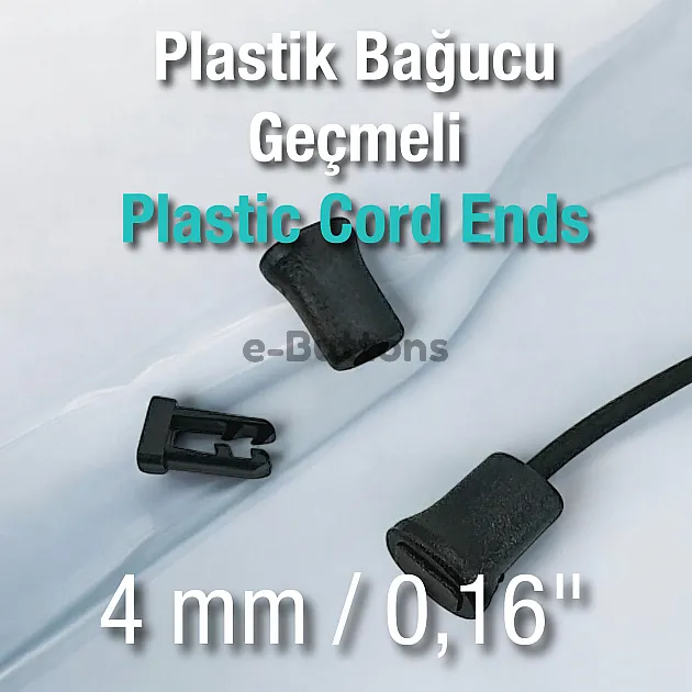 Plastic Cord End Compression - Interlocking Aesthetic Model H009006