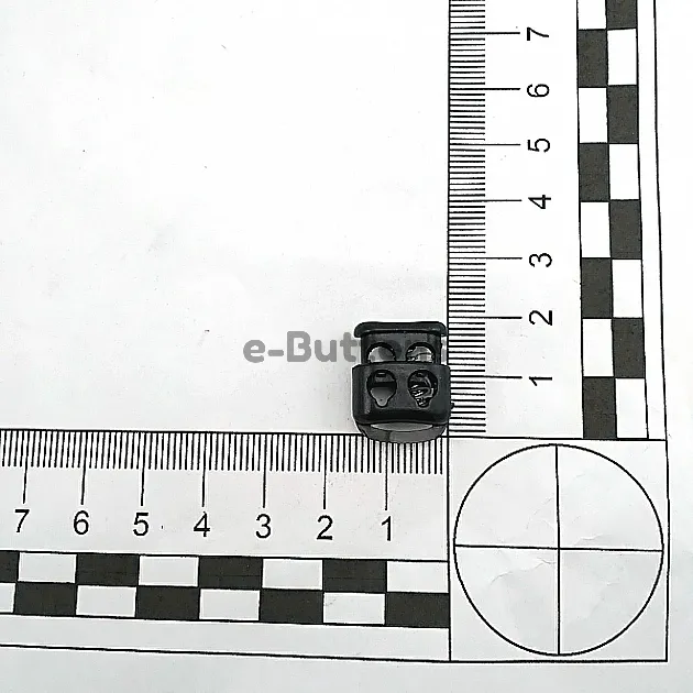 Plastic Stopper Two Hole 4 mm Hole Diameter Top Press - Bottom Bridge H005047