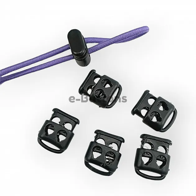 Plastic Stopper Two Hole 4 mm Hole Diameter Top Press - Bottom Bridge H005047
