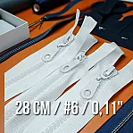 28 cm Type 6 Nylon Coat Zipper – Open End (Separate) ZPHSN0028T6