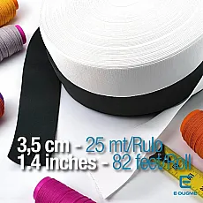 Woven Elastic 3,5 cm  - 1,38"  - 25 mt/Roll – 27 Yds DOKL00035