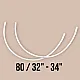 Nylon Covered 80 Size Bra Underwire 50 Pieces / Pack PIRN00080BLN
