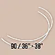 90 Size Nylon Covered Bra Underwire 50 Pcs / Pack PIRN00090BLN